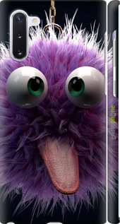 3D пластиковый матовый чехол Пушистик для Samsung Galaxy Note 10 - 6017m-1718 изображение 