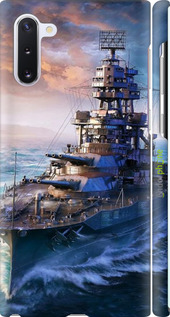 3D пластиковий матовий чехол Військовий корабель, world of tanks, wargaming для Samsung Galaxy Note 10 - 6461m-1718 изображение 