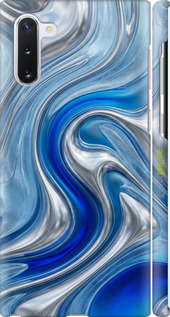 3D пластиковый матовый чехол Liquid Chrome для Samsung Galaxy Note 10 - 6781m-1718 изображение 