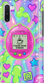 3D пластиковый матовый чехол Y2K Aesthetic Retro Pet: Годуй мене кавою для Samsung Galaxy Note 10 - 6784m-1718 изображение 