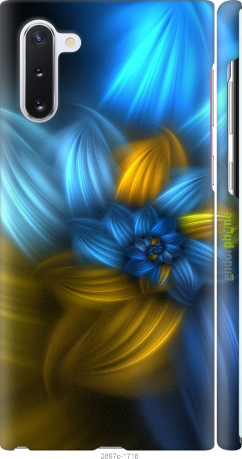 

3D пластиковий матовий чохол "Візерунок 46" для Samsung Galaxy Note 10, Синій