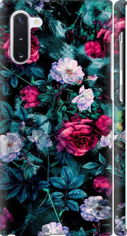 3D пластиковий матовий чехол Сад та троянди для Samsung Galaxy Note 10 - 6483m-1718 изображение 