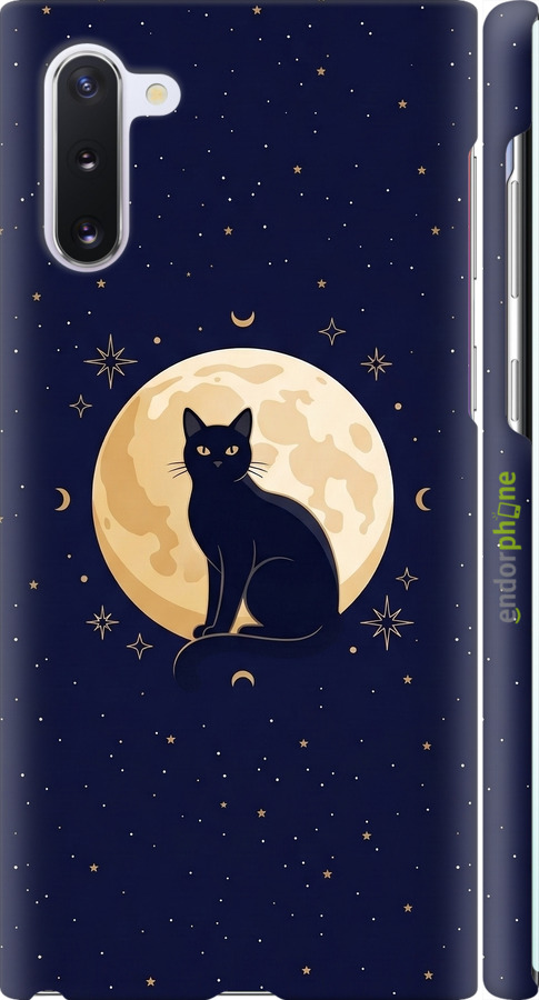 3D пластиковый матовый чехол Cute Cat Celestial/Witchy для Samsung Galaxy Note 10 - 6787m-1718 изображение 