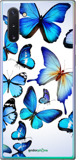Силиконовый чехол Бабочки для Samsung Galaxy Note 10 - 6023u-1718 изображение 