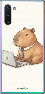 Силиконовый чехол 'Funny Capybara CEO Working' для Samsung Galaxy Note 10 изображение 2