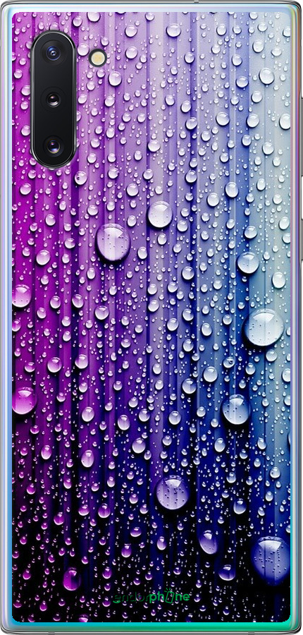 

2D пластиковий чохол "Краплини води" для Samsung Galaxy Note 10, Синій