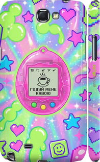 3D пластиковый матовый чехол Y2K Aesthetic Retro Pet: Годуй мене кавою для Samsung Galaxy Note 2 N7100 - 6784m-17 изображение 