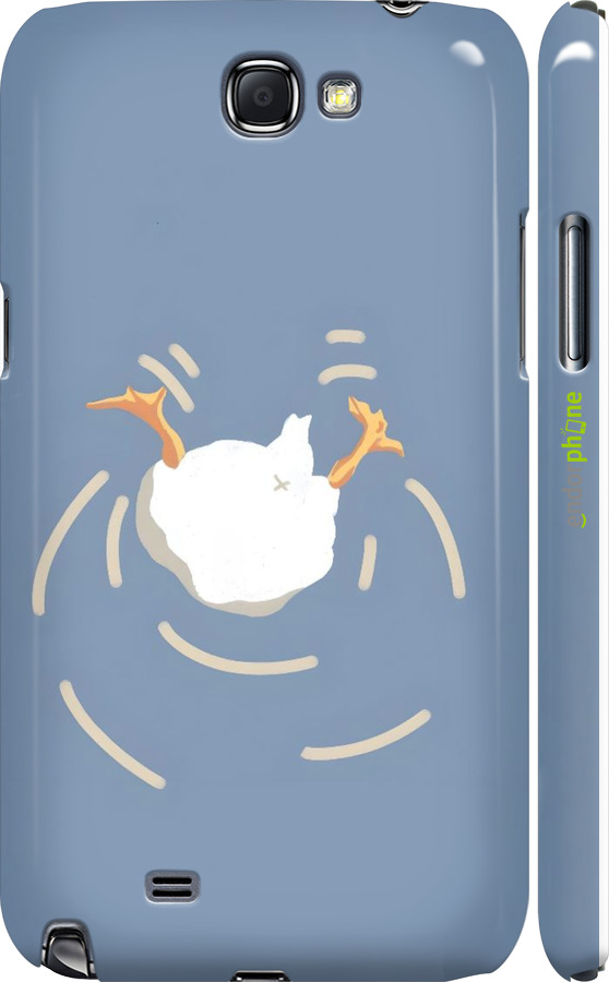 3D пластиковий матовий чехол Гусь ныряет для Samsung Galaxy Note 2 N7100 - 6275m-17 изображение 