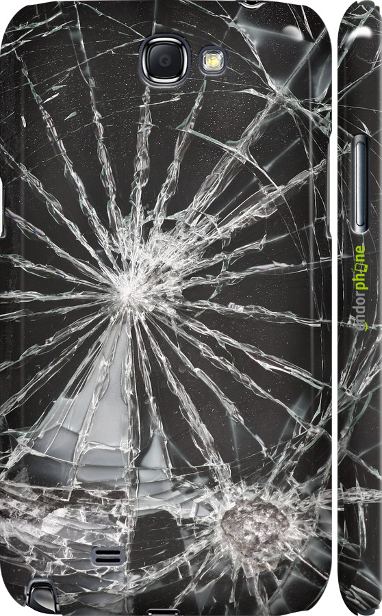 3D пластиковий матовий чехол Glass для Samsung Galaxy Note 2 N7100 - 6608m-17 изображение 