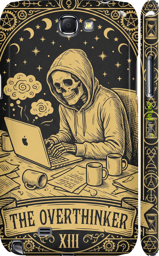 3D пластиковый матовый чехол The Overthinker для Samsung Galaxy Note 2 N7100 - 6774m-17 изображение 