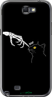 2D пластиковый чехол Кошка для Samsung Galaxy Note 2 N7100 - 6505t-17 изображение 