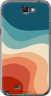 2D пластиковый чехол В стиле ретро с волнами для Samsung Galaxy Note 2 N7100 - 6531t-17 изображение 