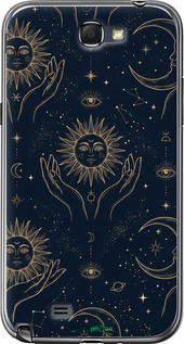 2D пластиковый чехол 'Celestial Harmony: Sun & Moon Gold Mystic Pattern' для Samsung Galaxy Note 2 N7100 изображение 9