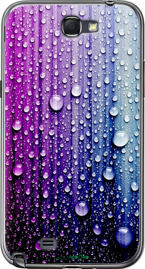 

2D пластиковий чохол "Краплини води" для Samsung Galaxy Note 2 N7100, Синій