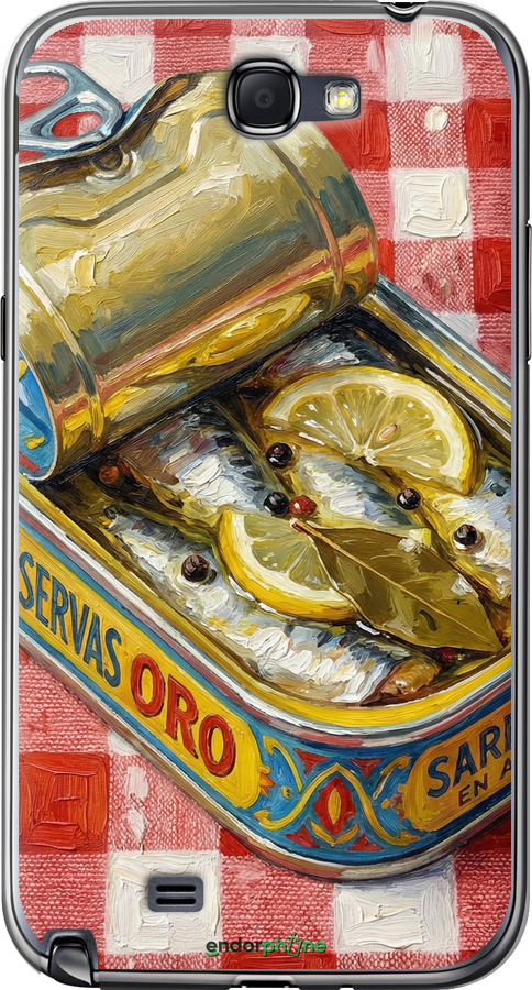 Силиконовый чехол Vintage Sardine Tin Phone для Samsung Galaxy Note 2 N7100 - 6772u-17 изображение 
