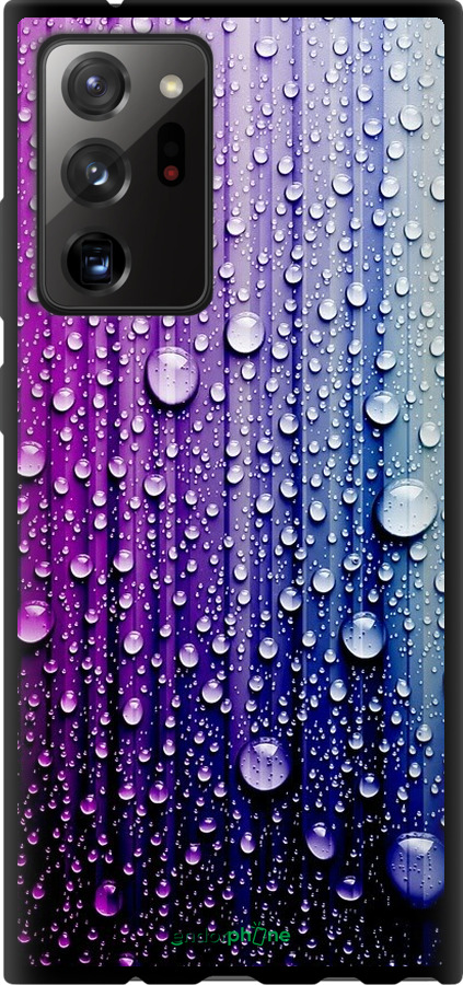 

TPU чорний чохол "Краплини води" для Samsung Galaxy Note 20 Ultra, Синій