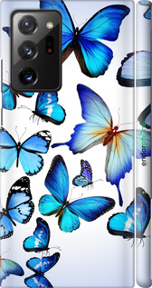 3D пластиковый матовый чехол Бабочки для Samsung Galaxy Note 20 Ultra - 6023m-2051 изображение 