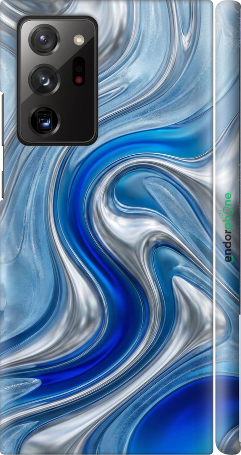 3D пластиковый матовый чехол Liquid Chrome для Samsung Galaxy Note 20 Ultra - 6781m-2051 изображение 
