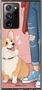2D пластиковий чехол Корги 3 для Samsung Galaxy Note 20 Ultra - 6707t-2051 изображение 