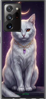 Силиконовый чехол Mystic White Cat Gothic Dark Purple Gold для Samsung Galaxy Note 20 Ultra - 6805u-2051 изображение 