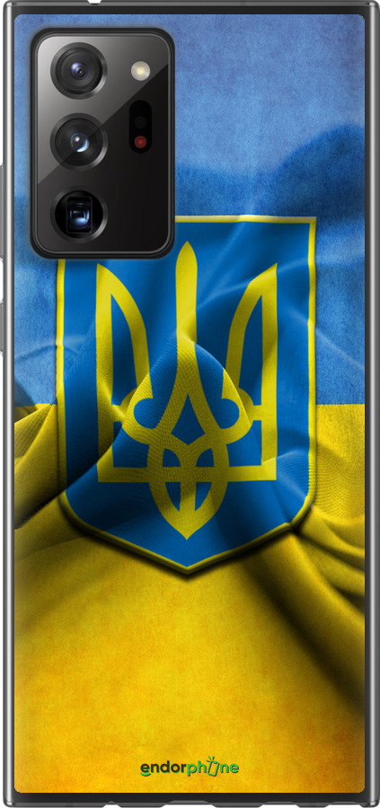 

2D пластиковий чохол "Прапор та герб України" для Samsung Galaxy Note 20 Ultra, Блакитний