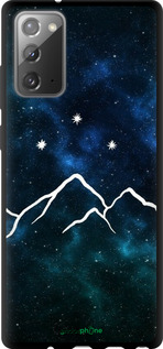 TPU чехол Гори та зірки намальовані на тлі галактики для Samsung Galaxy Note 20 - 6490b-2036 изображение 
