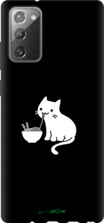TPU чехол Милий кіт на чорному фоні для Samsung Galaxy Note 20 - 6528b-2036 изображение 