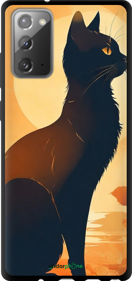TPU чехол Черная кошка v2 для Samsung Galaxy Note 20 - 5830b-2036 изображение 