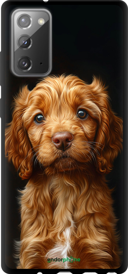 TPU чехол Cocker spaniel на черном фоне для Samsung Galaxy Note 20 - 6137b-2036 изображение 