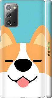 3D пластиковый матовый чехол Корги для Samsung Galaxy Note 20 - 6280m-2036 изображение 