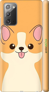 3D пластиковый матовый чехол Милый пес для Samsung Galaxy Note 20 - 6296m-2036 изображение 