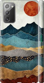 3D пластиковый матовый чехол Янтарный закат для Samsung Galaxy Note 20 - 6475m-2036 изображение 