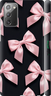 3D пластиковый матовый чехол Coquette Ribbons Dark Coquette для Samsung Galaxy Note 20 - 6767m-2036 изображение 