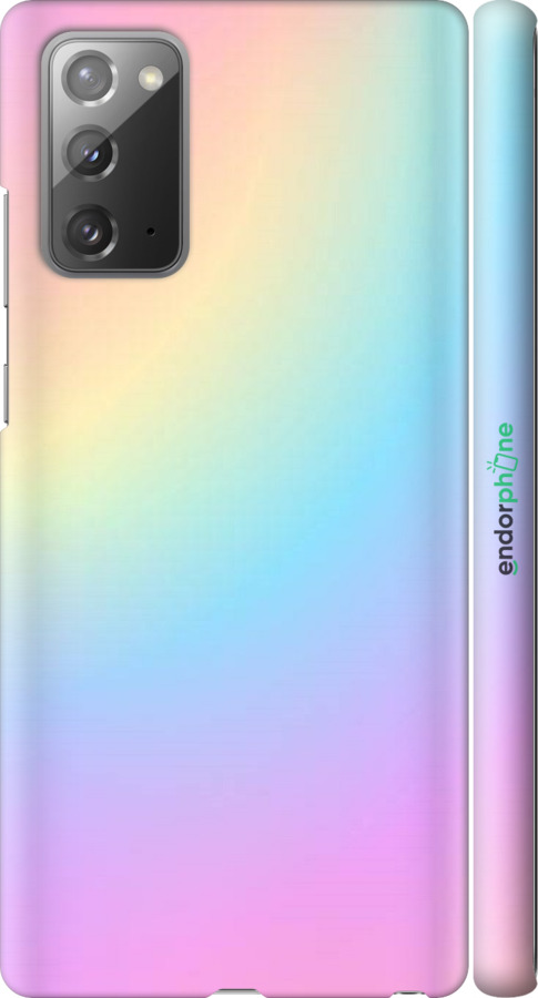

3D пластиковий матовий чохол "Веселка 2" для Samsung Galaxy Note 20, Рожевий