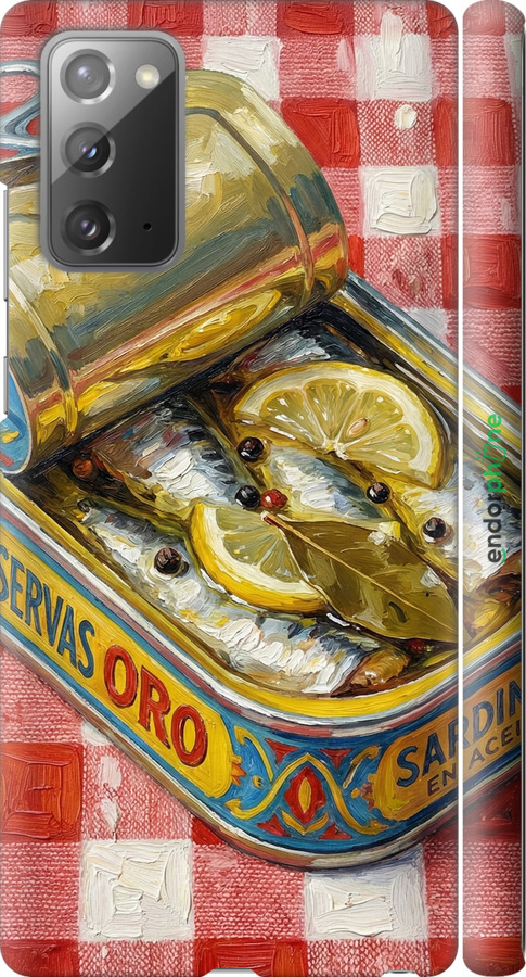 3D пластиковый матовый чехол Vintage Sardine Tin Phone для Samsung Galaxy Note 20 - 6772m-2036 изображение 