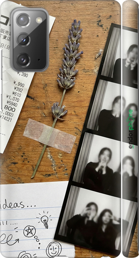 3D пластиковый матовый чехол Aesthetic Scrapbook Collage для Samsung Galaxy Note 20 - 6773m-2036 изображение 