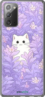 Силиконовый чехол Котик в цветах для Samsung Galaxy Note 20 - 6390u-2036 изображение 