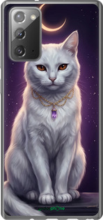 Силіконовий чехол Mystic White Cat Gothic Dark Purple Gold для Samsung Galaxy Note 20 - 6805u-2036 изображение 