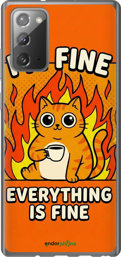 Силиконовый чехол Funny Cat для Samsung Galaxy Note 20 - 6786u-2036 изображение 