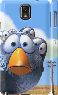 3D пластиковый глянцевый чехол Angry Birds для Samsung Galaxy Note 3 N9000 - 6008c-29 изображение 