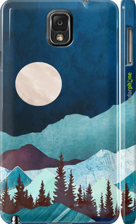 3D пластиковий глянцевий чехол Гірська ідилія нічний краєвид для Samsung Galaxy Note 3 N9000 - 6488c-29 изображение 