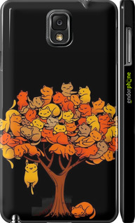 3D пластиковий глянцевий чехол Дерево та котики для Samsung Galaxy Note 3 N9000 - 6516c-29 изображение 