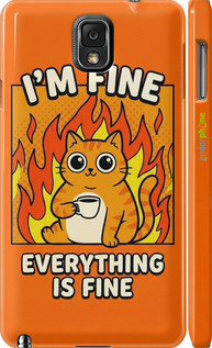 3D пластиковый глянцевый чехол 'Funny Cat' для Samsung Galaxy Note 3 N9000 изображение 3