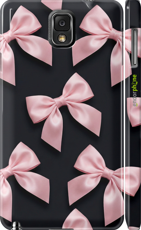 3D пластиковый глянцевый чехол Coquette Ribbons Dark Coquette для Samsung Galaxy Note 3 N9000 - 6767c-29 изображение 