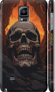 3D пластиковый глянцевый чехол Череп в пещере для Samsung Galaxy Note 4 N910H - 5959c-64 изображение 