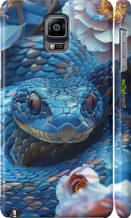 3D пластиковий глянцевий чехол Blue Snake для Samsung Galaxy Note 4 N910H - 6079c-64 изображение 