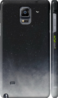 3D пластиковий глянцевий чехол Голубые облака, Голубая луна для Samsung Galaxy Note 4 N910H - 6396c-64 изображение 