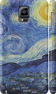 3D пластиковий глянцевий чехол «Зоряна ніч» Вінсента Ван Гога для Samsung Galaxy Note 4 N910H - 6433c-64 изображение 