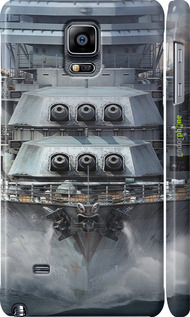 3D пластиковый матовый чехол Линкор, world of tanks, wargaming, военный корабль для Samsung Galaxy Note 4 N910H - 6453m-64 изображение 