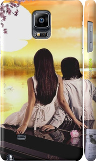 3D пластиковый матовый чехол Sunset для Samsung Galaxy Note 4 N910H - 6607m-64 изображение 